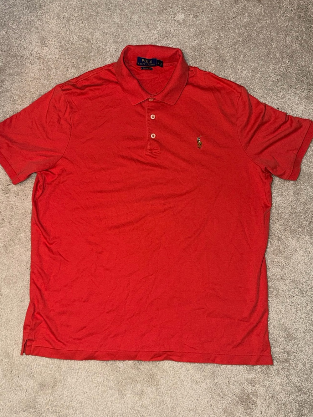 Polo by Ralph Lauren Red Short-Sleeve Classic Polo with Embroidered Pony